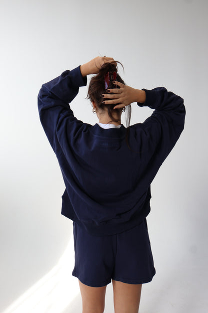 Navy Blue Mockneck