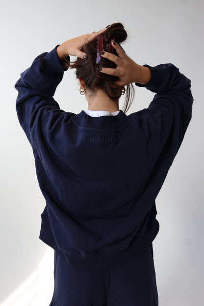 Navy Blue Mockneck