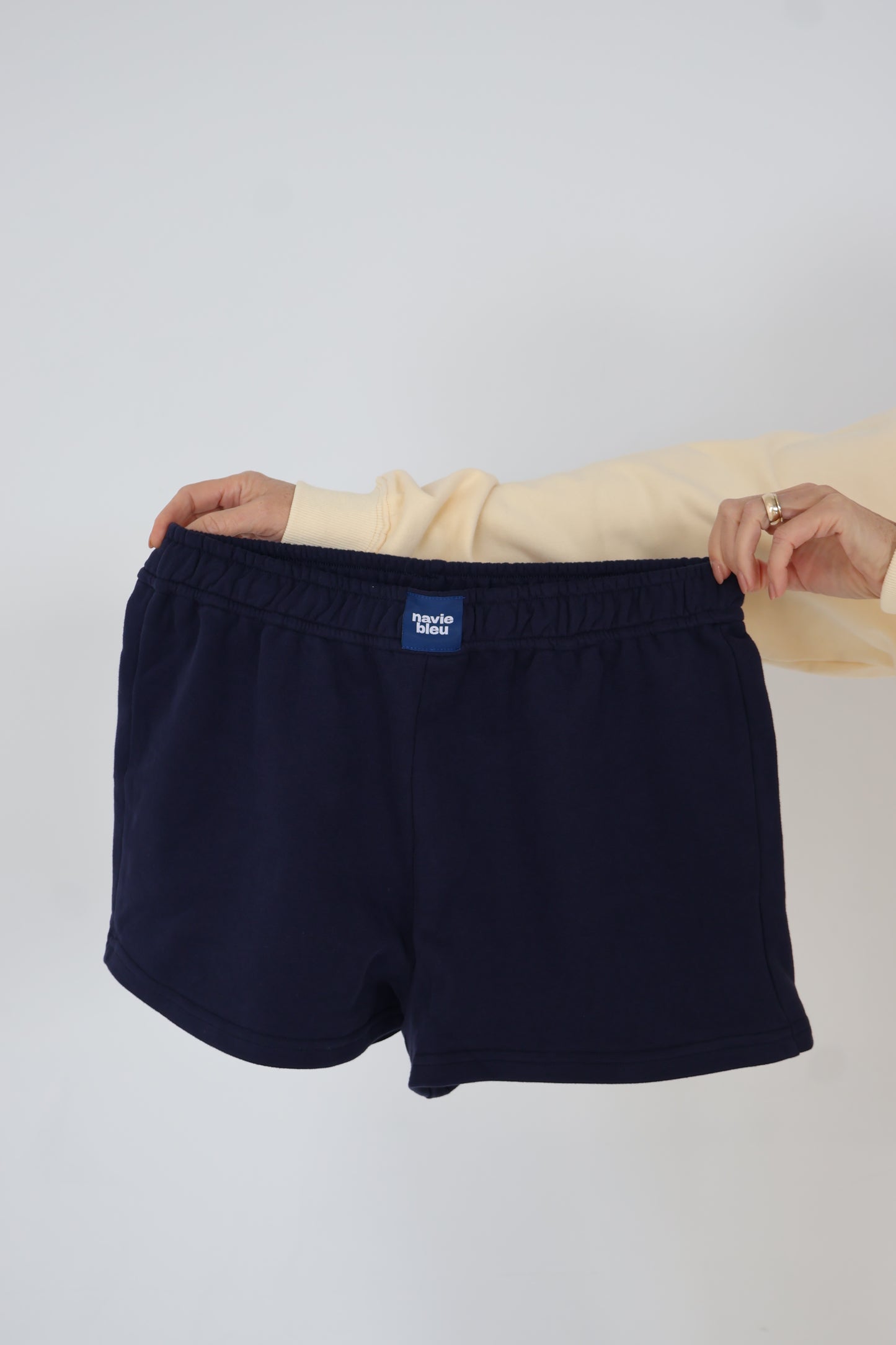 Navy Blue Mockneck+Shorts