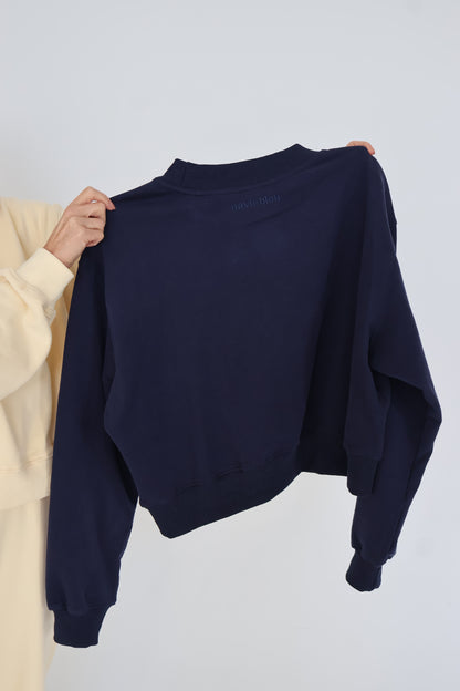 Navy Blue Mockneck
