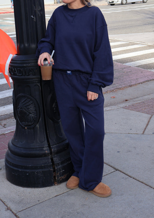 Navy Blue Mockneck+Pants